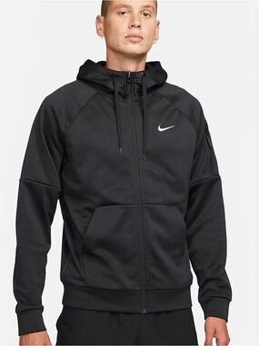 Nike Men's Black Therma Fit Hooded Full-Zip Jacket Small
